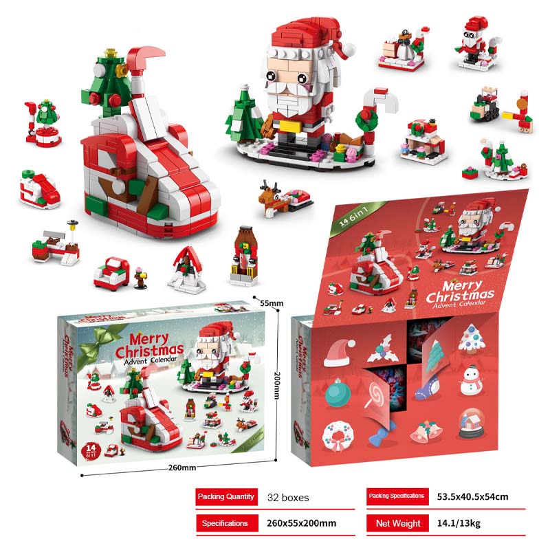 Christmas Advent Calendar Building Block Set