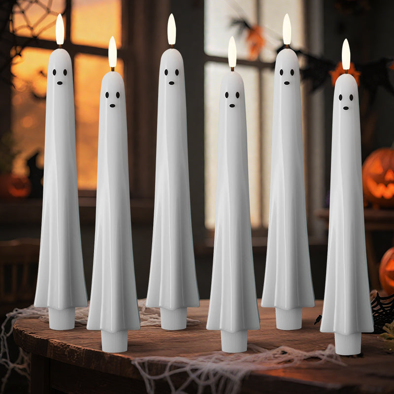 ๐๐ป Remote-controlled ghost candle with 3D flaming wick ๐ป๐