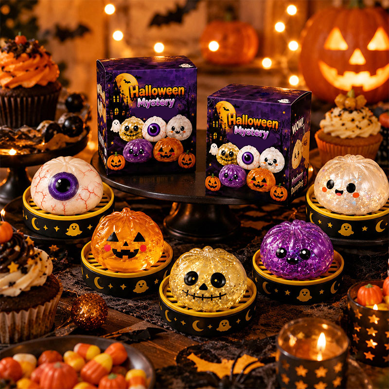 👻 Premium Halloween Squishy Toy — Choose Your Character (No Blind Box)! 👁️
