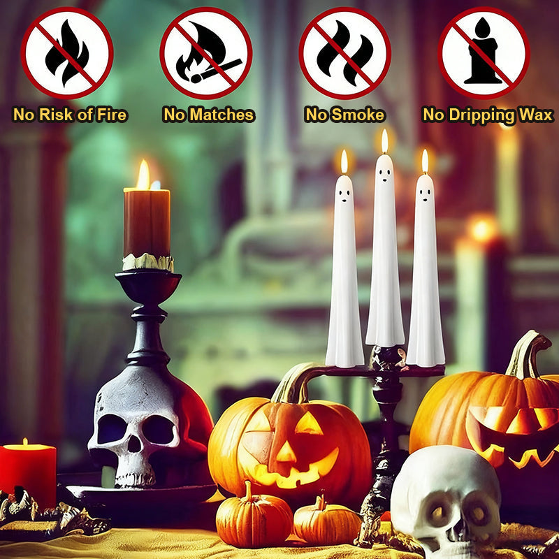 ๐๐ป Remote-controlled ghost candle with 3D flaming wick ๐ป๐