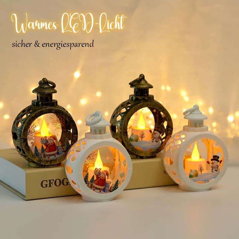 Retro Christmas lamp - Festive LED night light for windowsill & living room