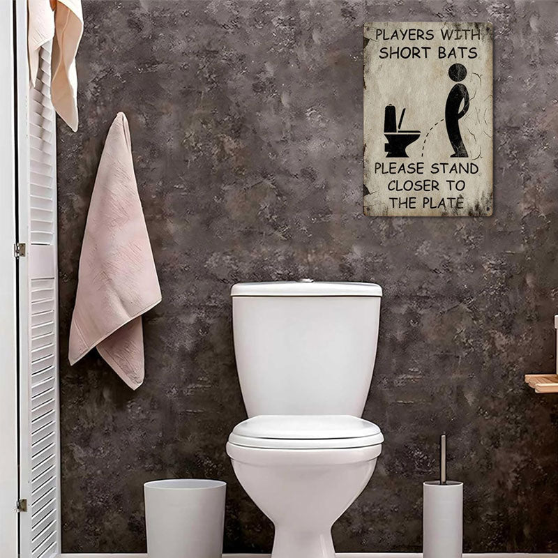 "Short Bats, Step Up!": The Cheekiest Loo Sign for Your Downstairs Toilet 🚽😂