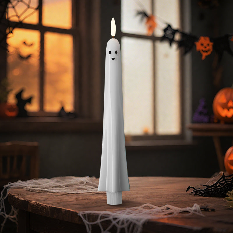๐๐ป Remote-controlled ghost candle with 3D flaming wick ๐ป๐