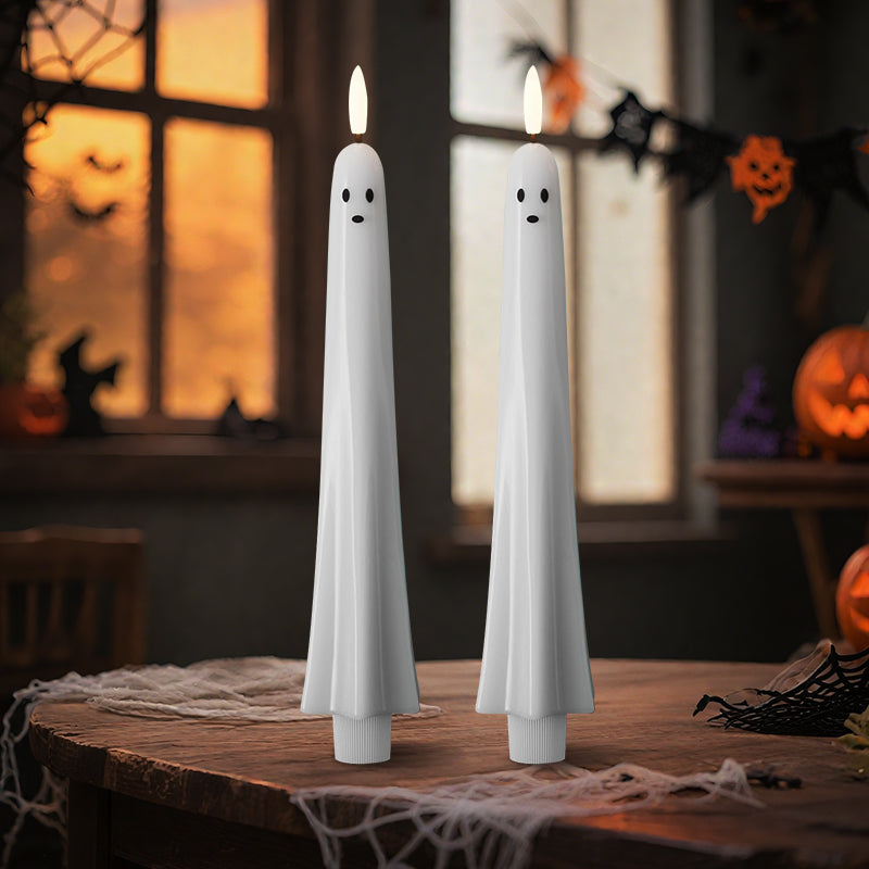 ๐๐ป Remote-controlled ghost candle with 3D flaming wick ๐ป๐