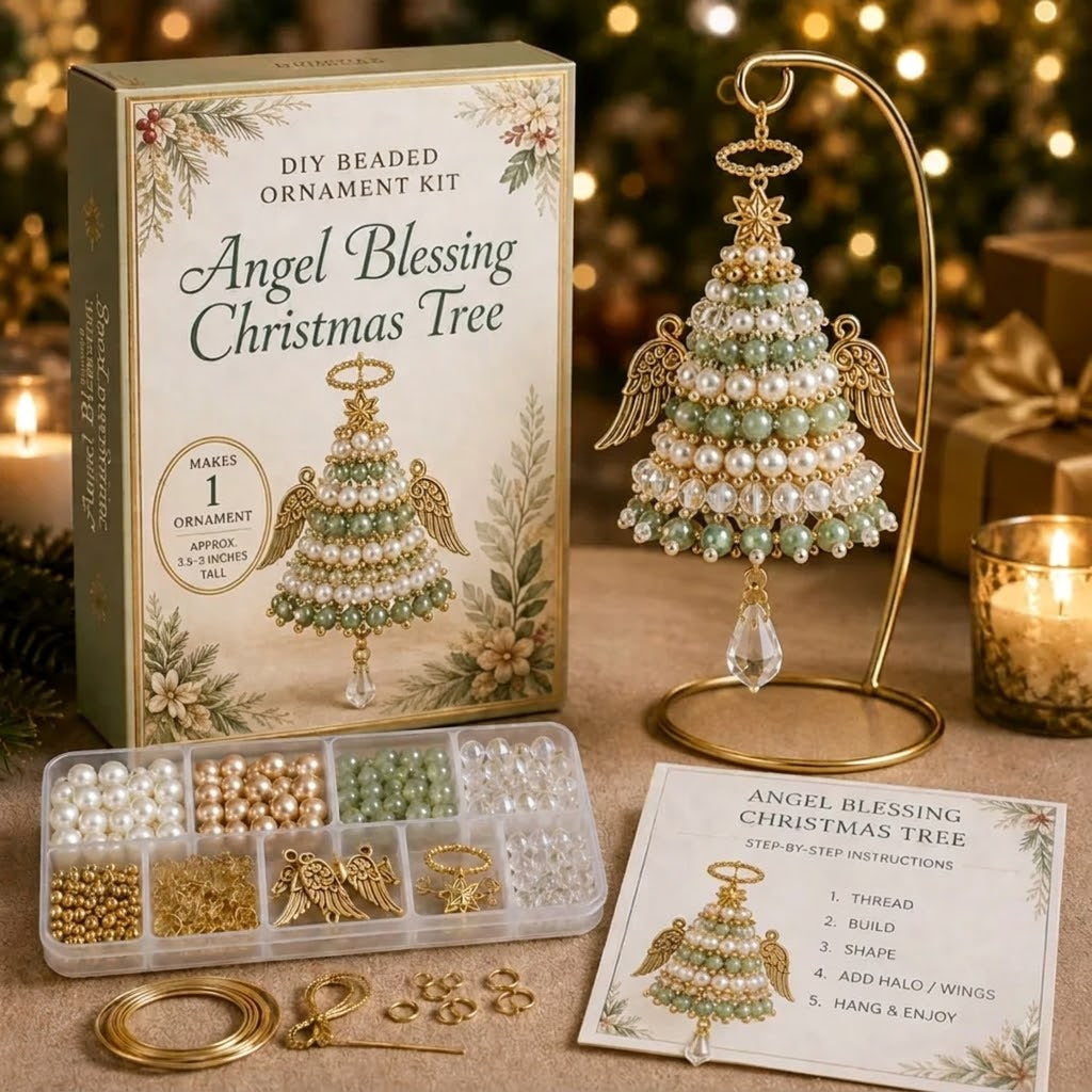 ๐ DIY Christmas Tree Beaded Ornament Kit-Craft your own sparkling holiday keepsake! โจ๐