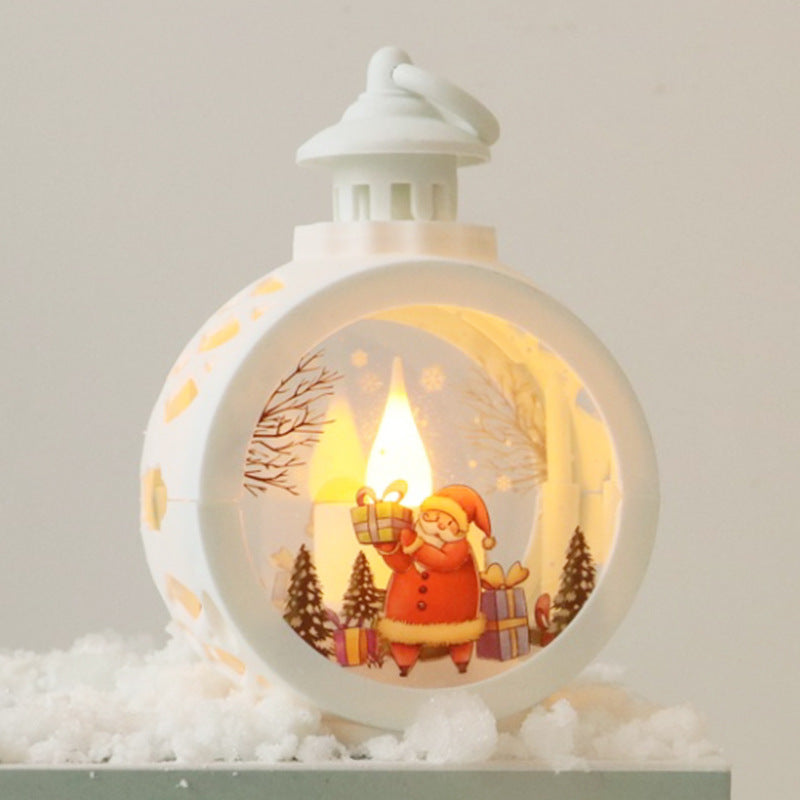Retro Christmas lamp - Festive LED night light for windowsill & living room