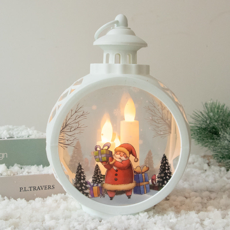 Retro Christmas lamp - Festive LED night light for windowsill & living room