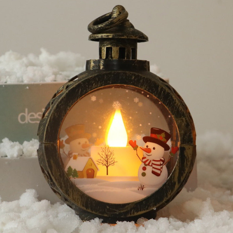 Retro Christmas lamp - Festive LED night light for windowsill & living room