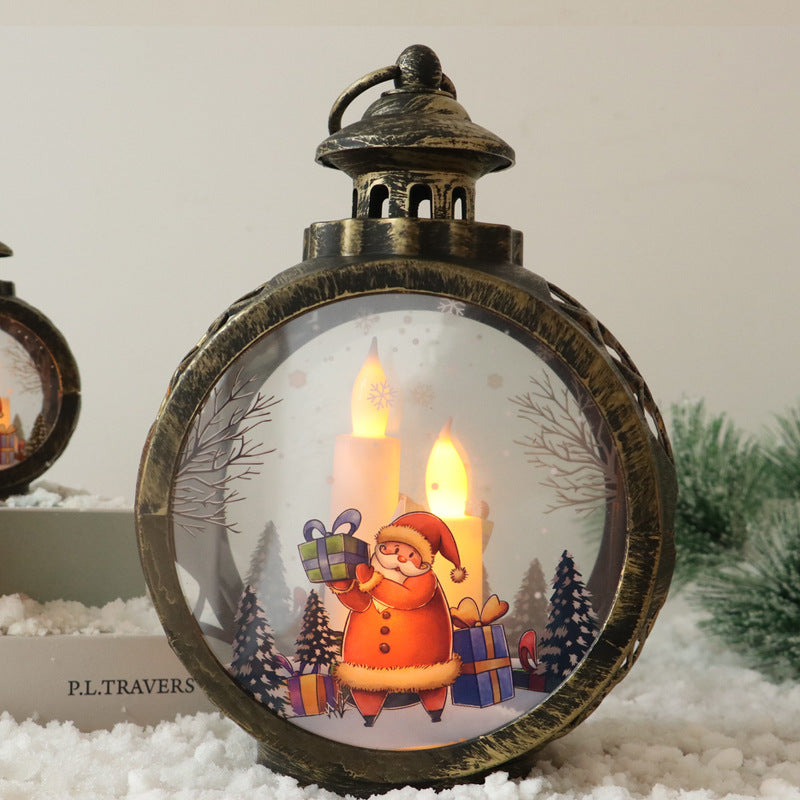 Retro Christmas lamp - Festive LED night light for windowsill & living room