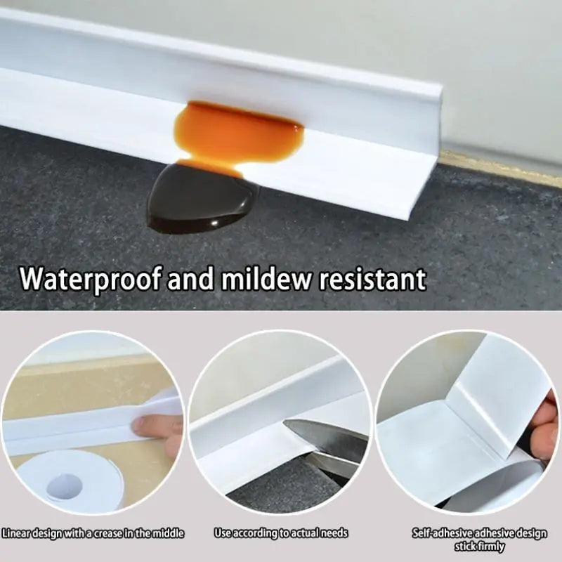 3-Pack White Waterproof Caulk Tape (9.6m Total) – Say Goodbye to Mouldy Gaps & Ugly Seals ✨