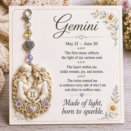 ⌛️ LAST DAY! 🔥 Free Delivery Today Only – Zodiac Charm Commemorative Card 🌙💎