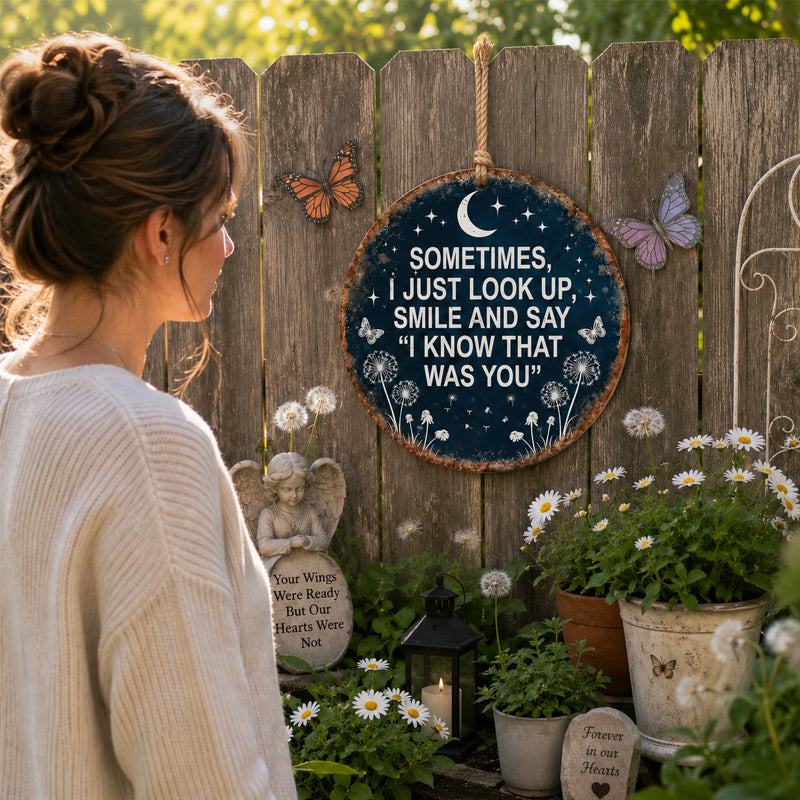 "I Know That Was You" Memorial Garden Sign – A Gentle Hug For The Soul 🦋