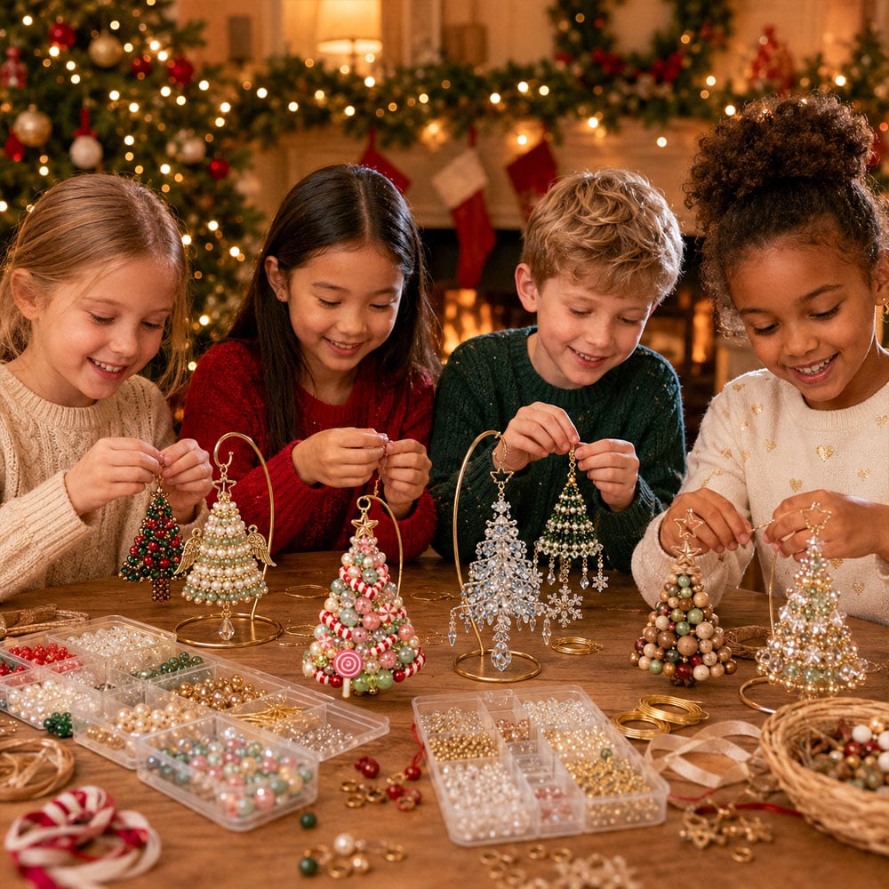🎄 DIY Christmas Tree Beaded Ornament Kit-Craft your own sparkling holiday keepsake! ✨💎