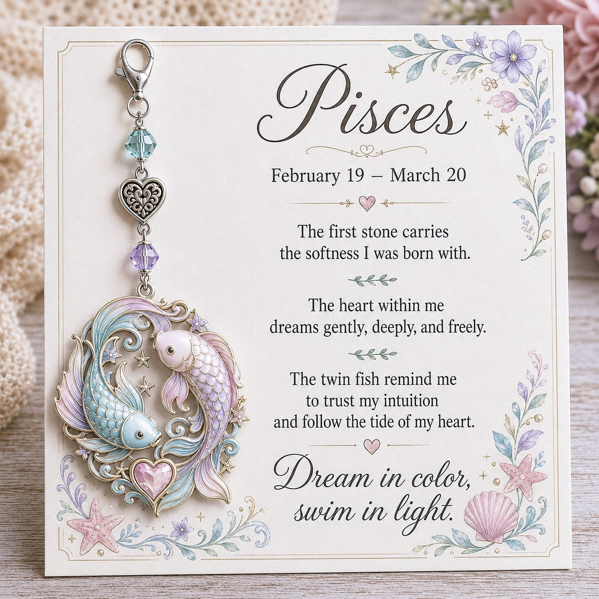 ⌛️ LAST DAY! 🔥 Free Delivery Today Only – Zodiac Charm Commemorative Card 🌙💎