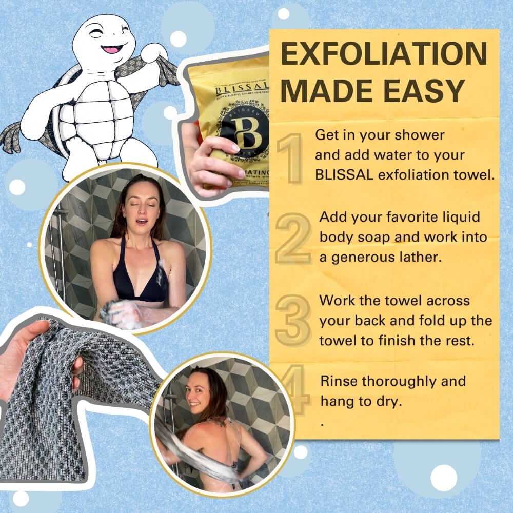 🎁Last day: Buy 1 get 2 free🔥🧼Exfoliating Antibacterial Shower Towel🚿