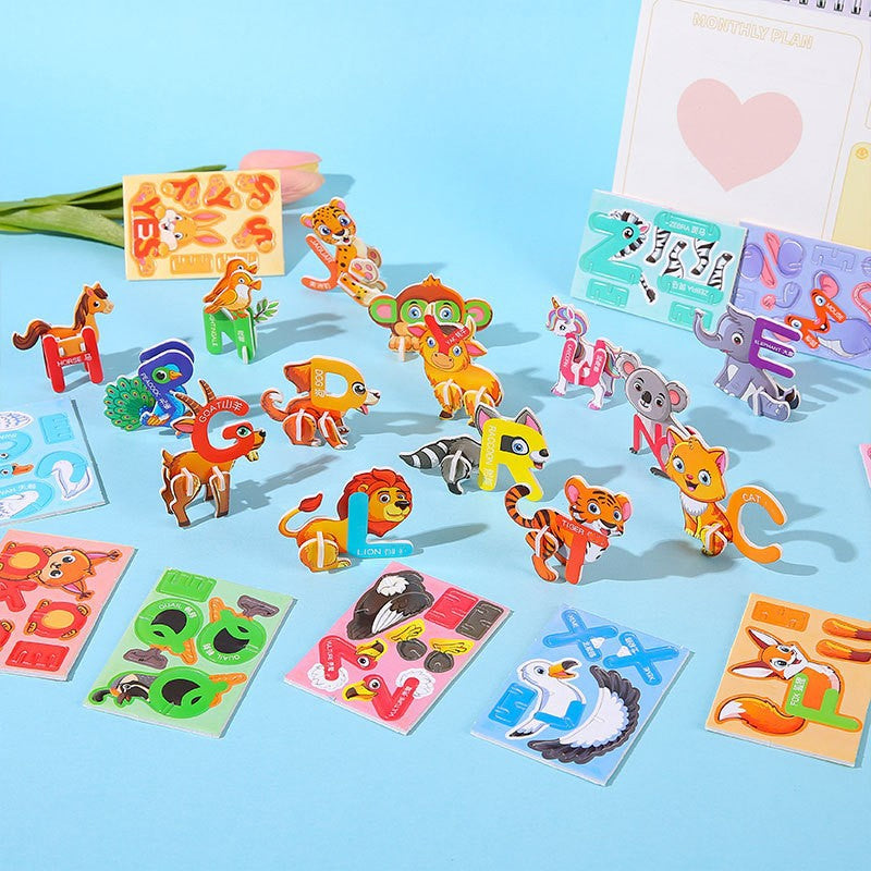 3D Creative Creature Puzzle Collection (Set of 30 Unique Designs) ✨