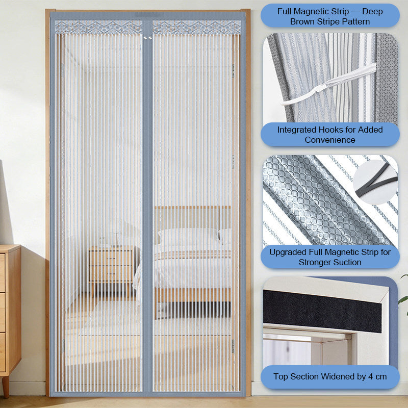 🦟 Keep pests out—installs in 2 minutes! The magnetic mesh door curtain! 🚪 Walk right in—it closes automatically! ✨