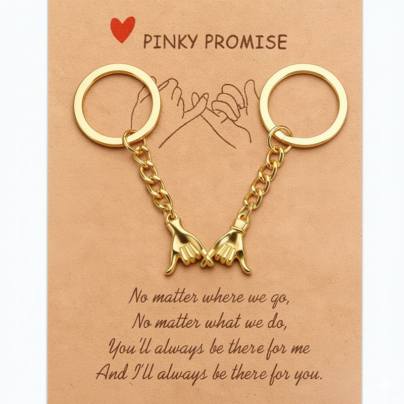 Magnetic Pinky Promise Keychains – Linked Hand Set for Couples & Best Friends 🤞💞
