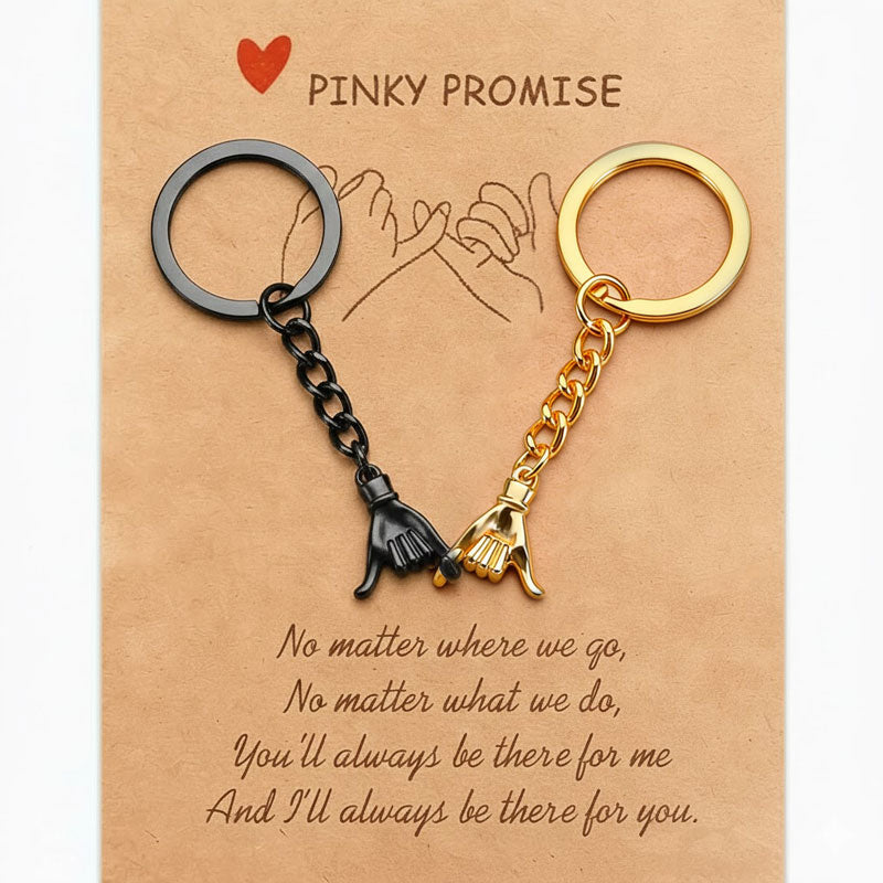 Magnetic Pinky Promise Keychains – Linked Hand Set for Couples & Best Friends 🤞💞