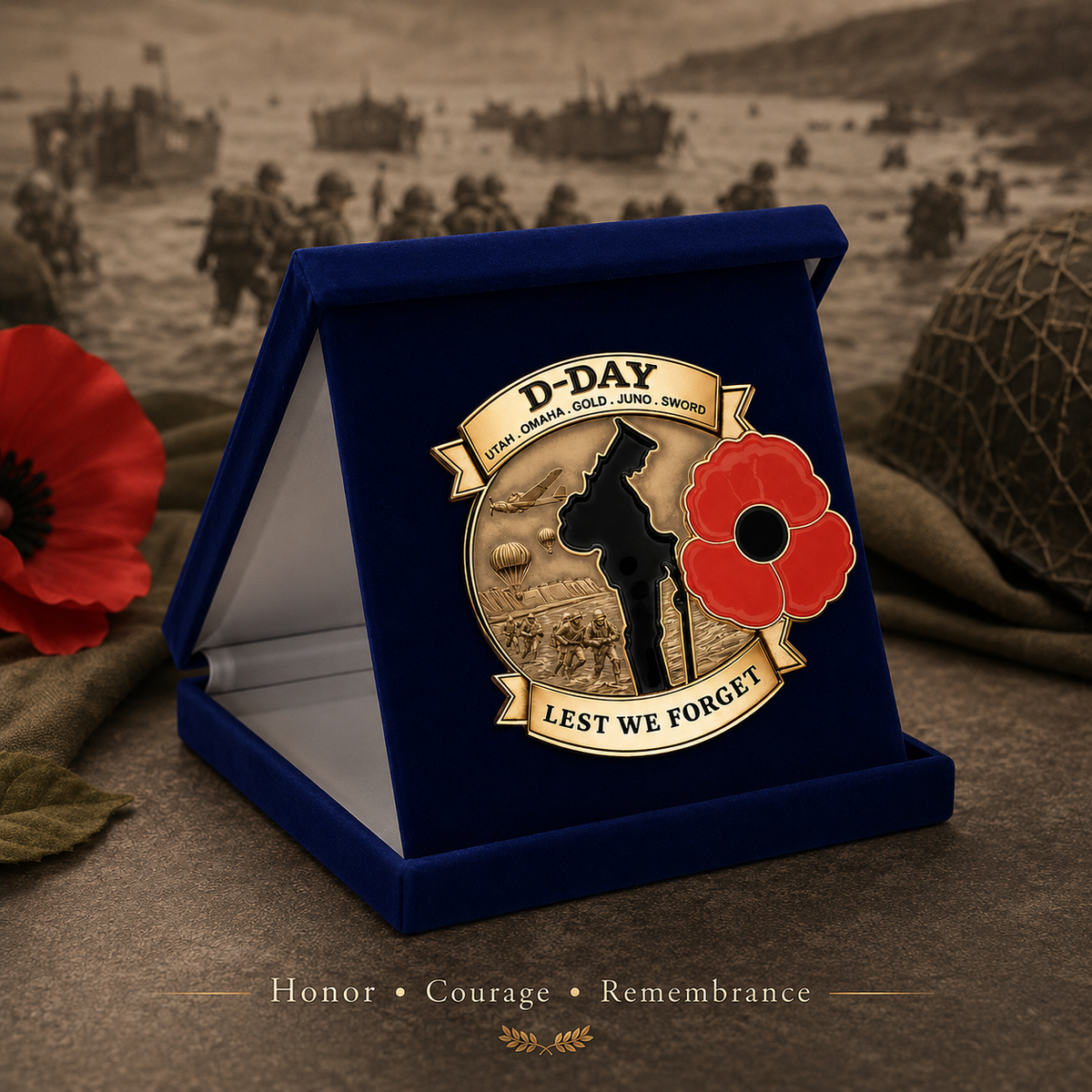 Honor Their Sacrifice 🌹 80th Anniversary Brooch (Free Delivery Funded by 80th Remembrance Grant – Ends Today)