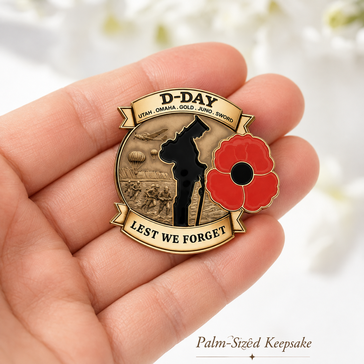 Honor Their Sacrifice 🌹 80th Anniversary Brooch (Free Delivery Funded by 80th Remembrance Grant – Ends Today)