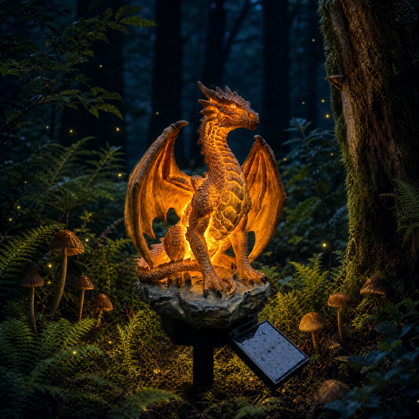 🐉 Mystical 3D Solar Dragon Statue – Turn Your Garden Into A Mythical Haven Tonight!