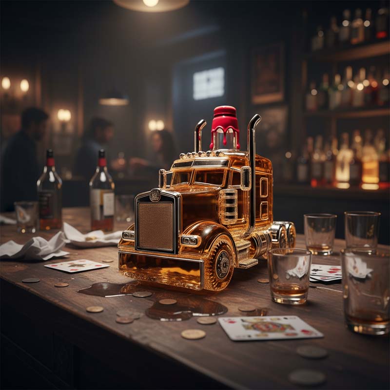 Truck Whiskey Bottle