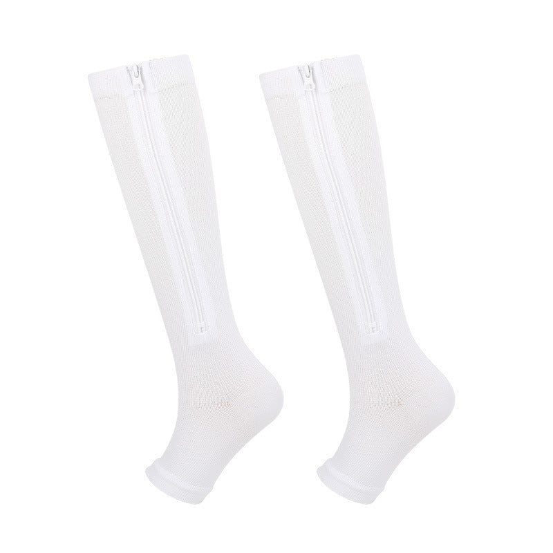 🏃‍♂️ Sports Zipper Compression Socks – Easy On/Off Support for Swollen Legs