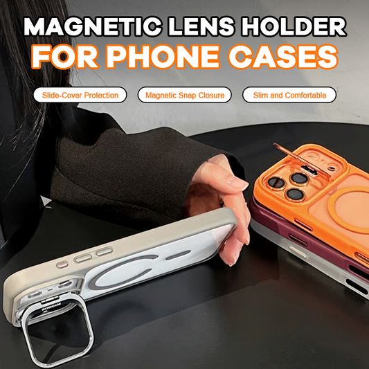 📱 2-in-1 Magnetic Case: Shockproof with Flip Lens Guard & Kickstand ✨