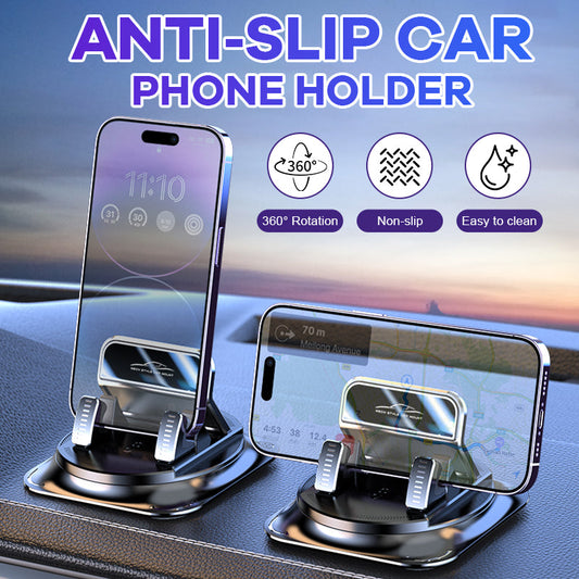 Universal Car Phone Mount 🚗 Vacuum-Seal Stability & 360° View 🔄