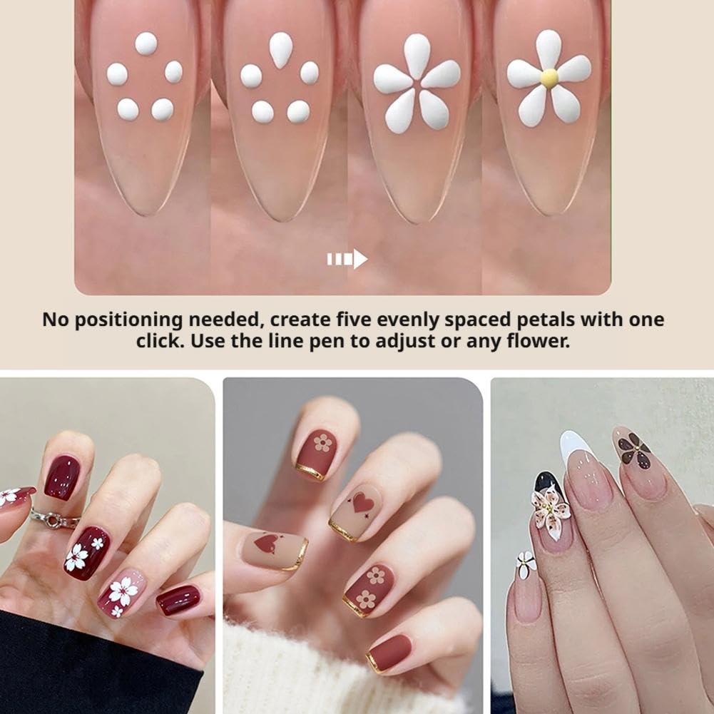 ⏰ 3-DAY FLASH SALE: BUY 1 GET 1 FREE! 💅 No More Shaky Hands! Get Perfect Flower Patches Every Single Tap 🌸