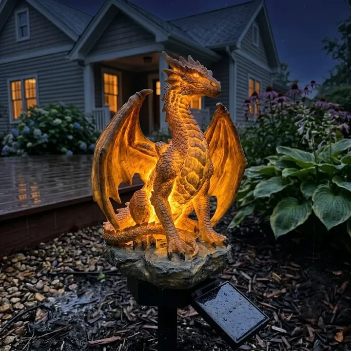 🐉 Mystical 3D Solar Dragon Statue – Turn Your Garden Into A Mythical Haven Tonight!