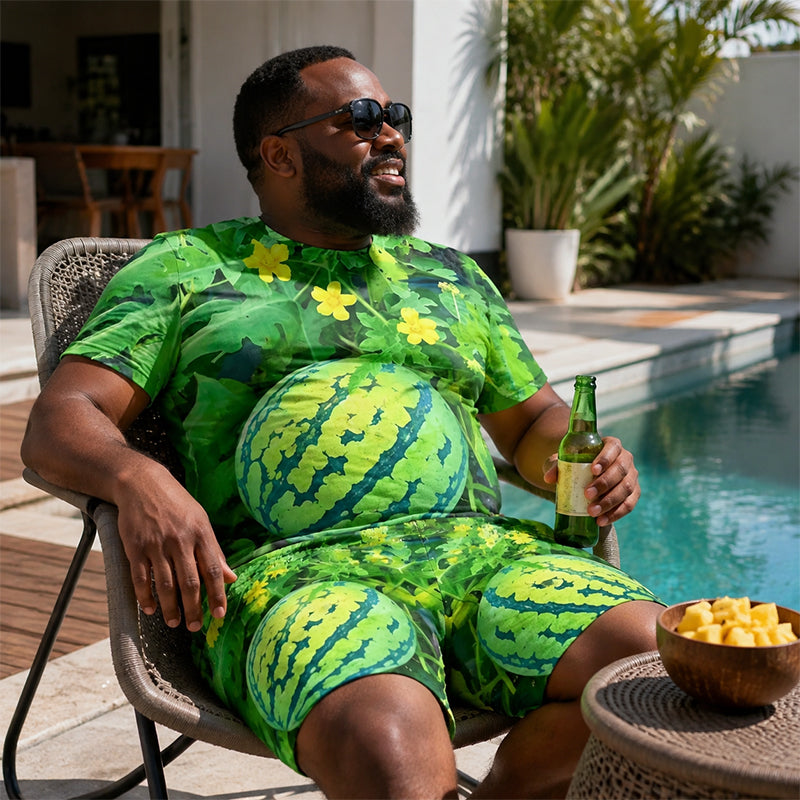 ⌛️ LAST DAY! 🔥 Free Delivery Today Only 🍉 Bold Watermelon Print Two-Piece Set – Easy, Playful & Ultra-Comfortable! ✨
