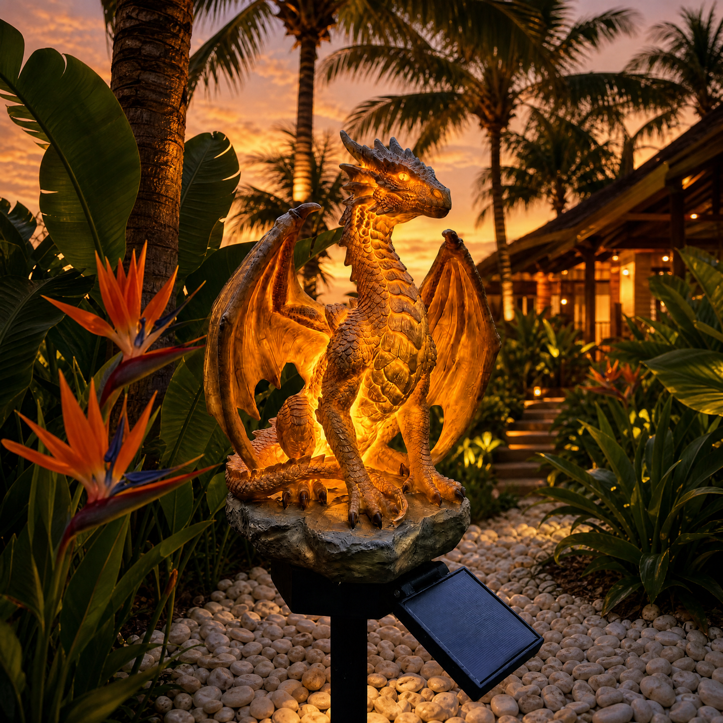 🐉 Mystical 3D Solar Dragon Statue – Turn Your Garden Into A Mythical Haven Tonight!