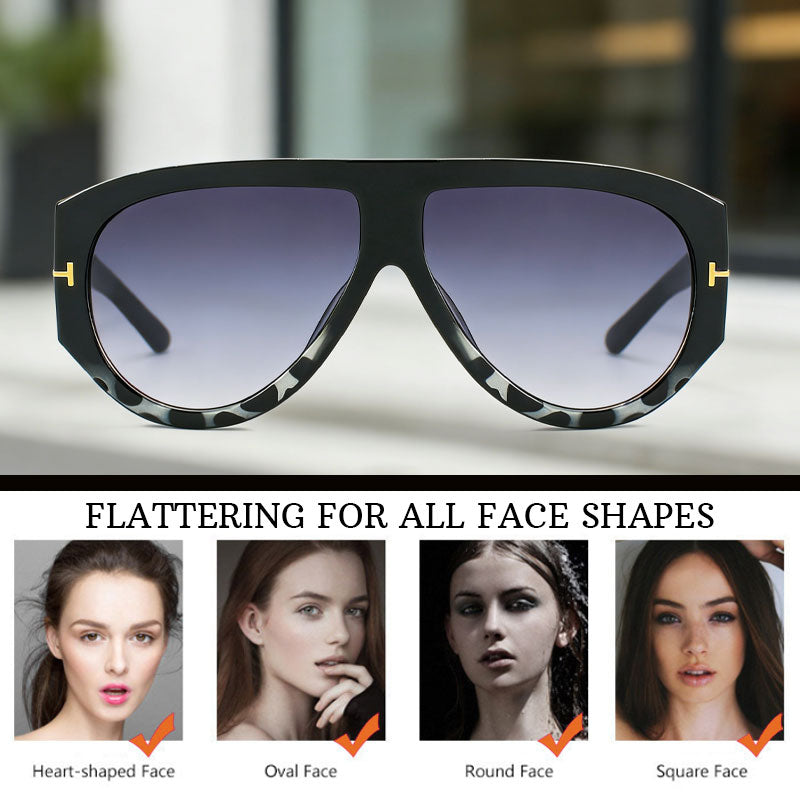 T-Frame Pilot Sunglasses — Oversized Retro Design with Comfort Nose Pads 🕶️✨