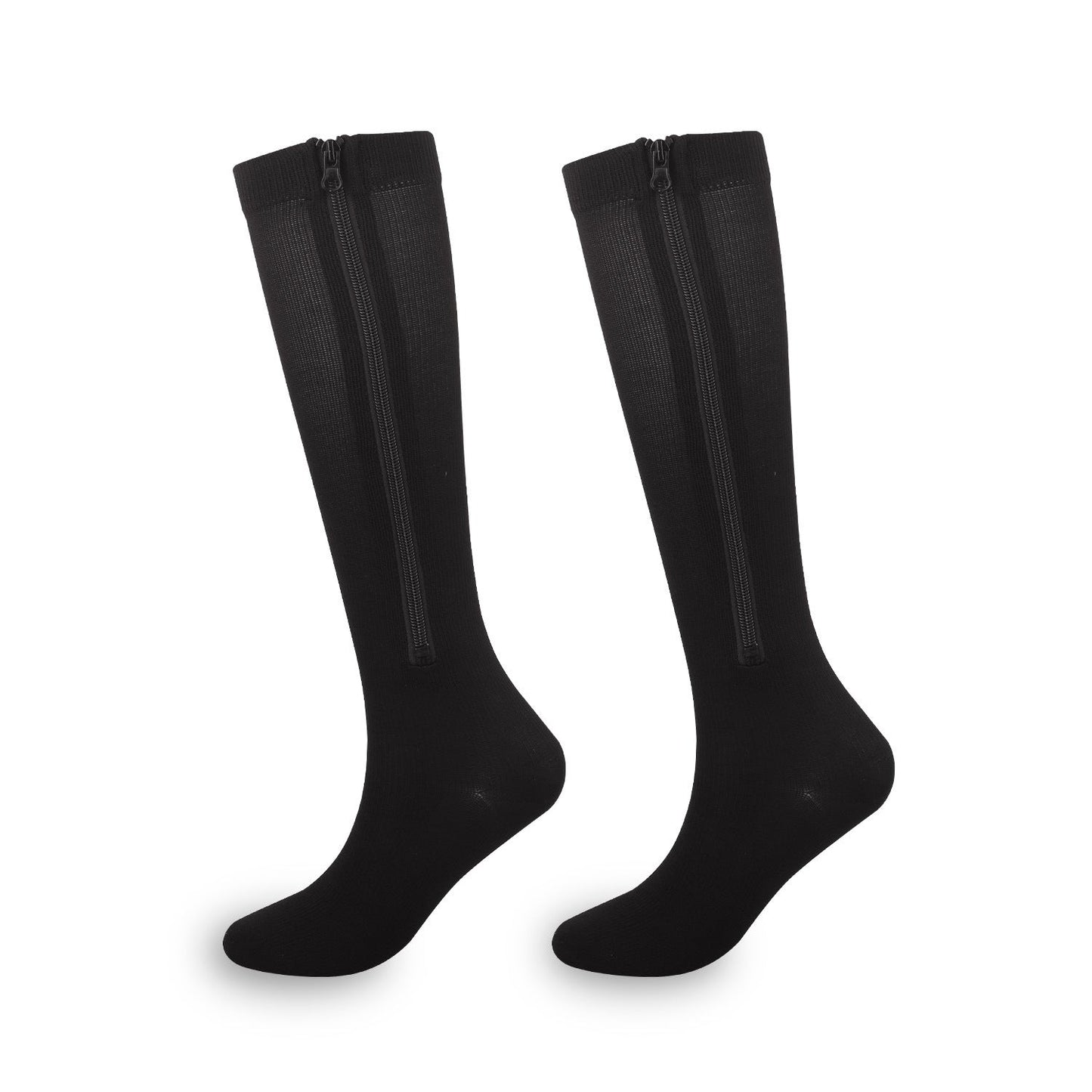 🏃‍♂️ Sports Zipper Compression Socks – Easy On/Off Support for Swollen Legs