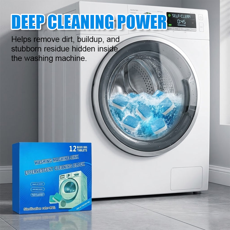 Goodbye Stinky Laundry! 🧼 Deep Cleansing Tablets For Sparkling, Limescale-Free Washing Machines