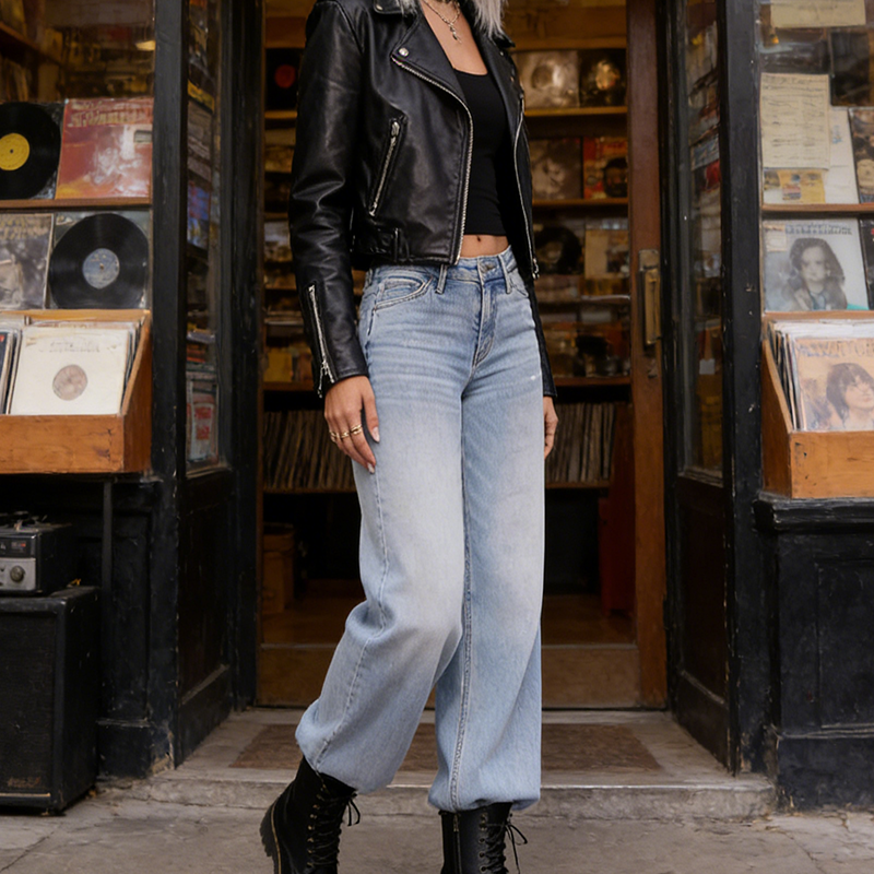 High-Comfort Straight Leg Jeans – Shaping Lift & Natural Stretch 👖