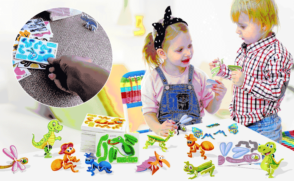 3D Creative Creature Puzzle Collection (Set of 30 Unique Designs) ✨