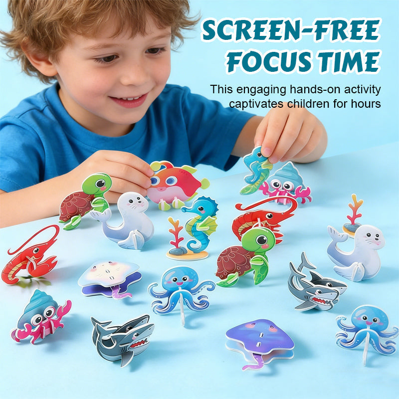 3D Creative Creature Puzzle Collection (Set of 30 Unique Designs) ✨