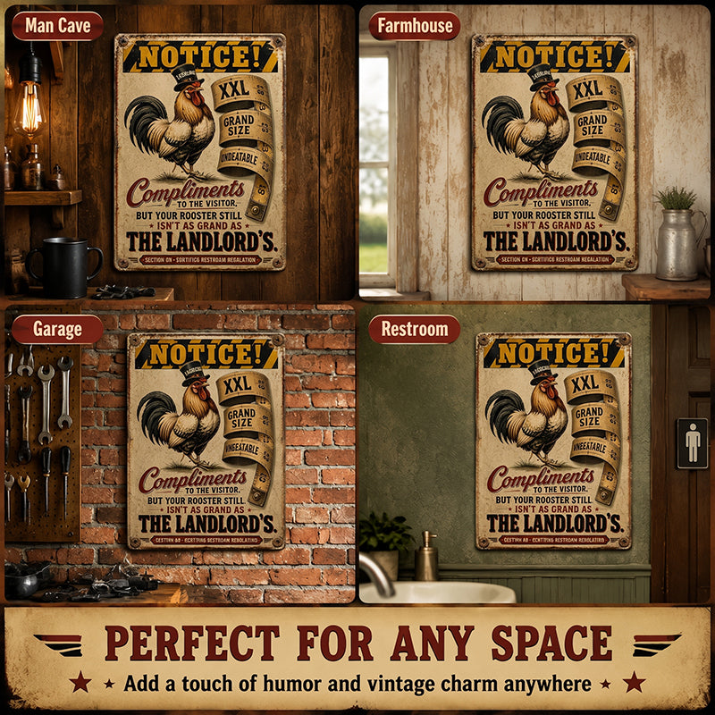 😂 The Ultimate Icebreaker! Vintage Rooster Metal Sign for Home Bar & Man Cave 🍻