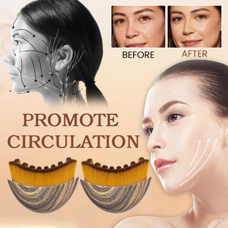 Lymphatic contour brush for the facek