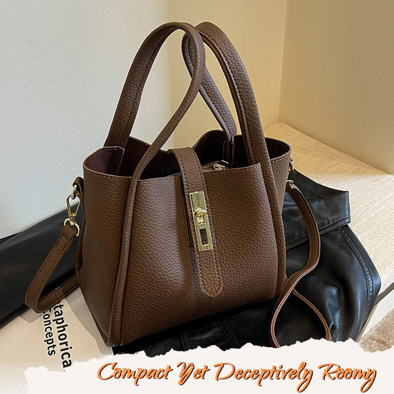 3-Way Soft PU Leather Bucket Bag – Crossbody, Shoulder & Handheld Tote 👜✨
