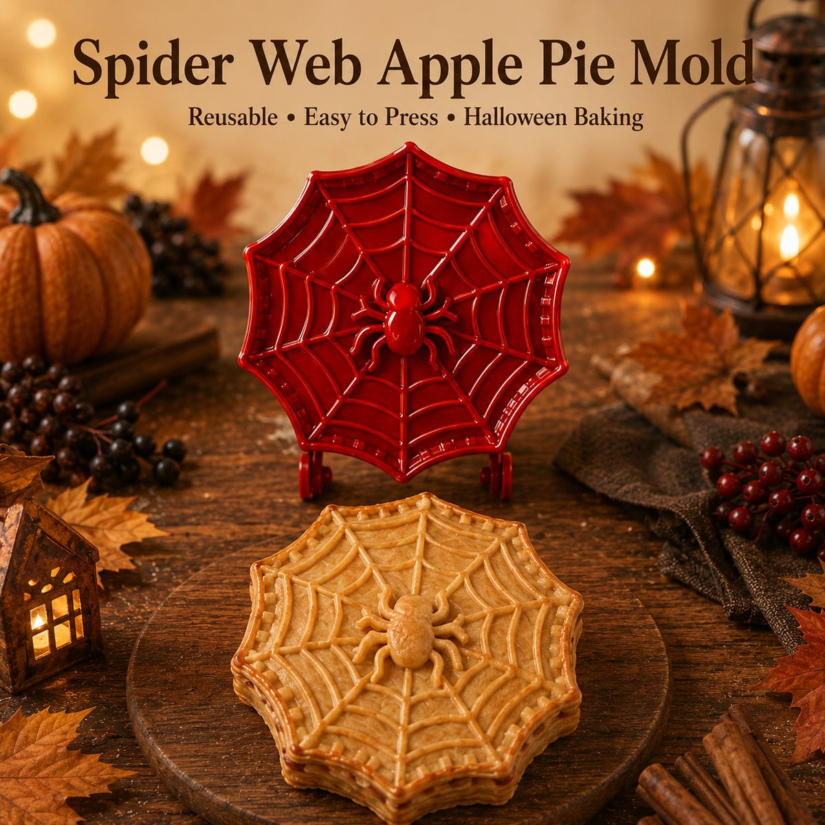 🕸️ 8-Pack Halloween Pocket Pie Molds – Bake Delightfully Spooky Mini Pies at Home!