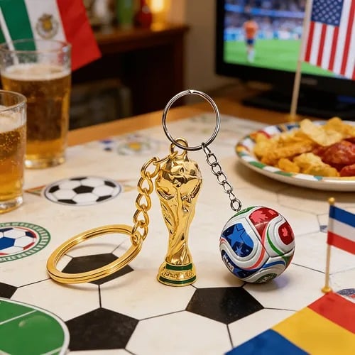 ⚽ Premium 2026 International Football Tournament Keychain — Own a Piece of History! ✨