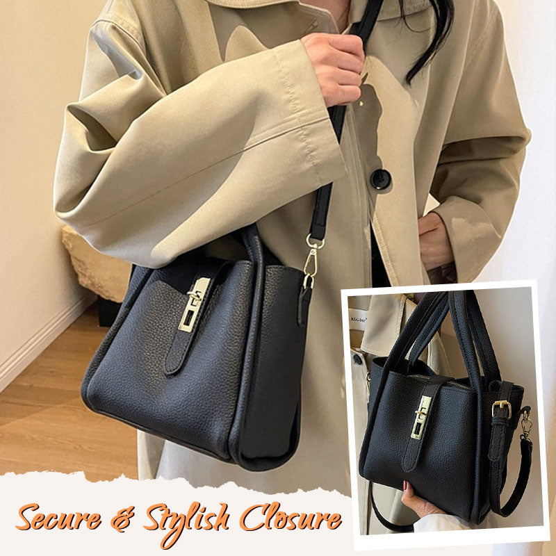 3-Way Soft PU Leather Bucket Bag – Crossbody, Shoulder & Handheld Tote 👜✨