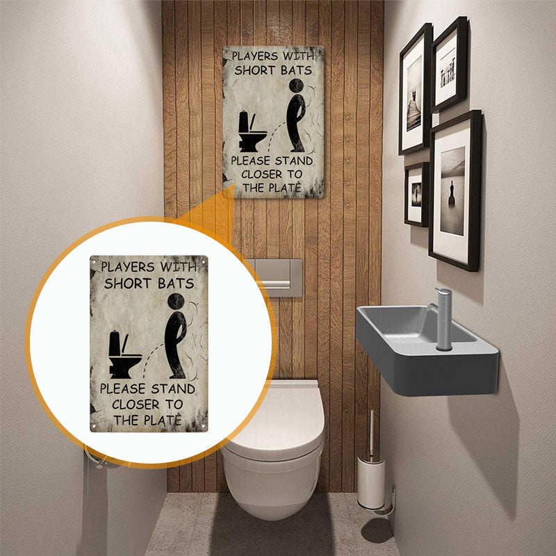 "Short Bats, Step Up!": The Cheekiest Loo Sign for Your Downstairs Toilet 🚽😂