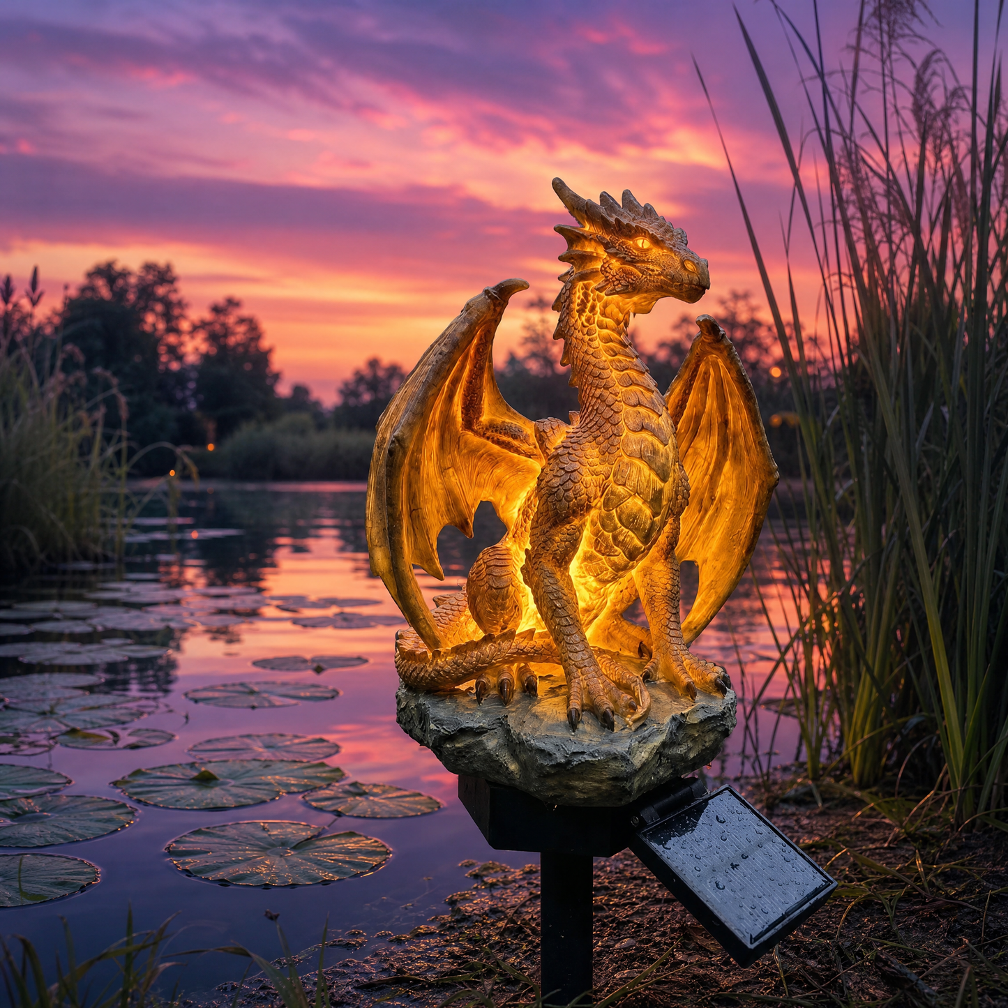 🐉 Mystical 3D Solar Dragon Statue – Turn Your Garden Into A Mythical Haven Tonight!