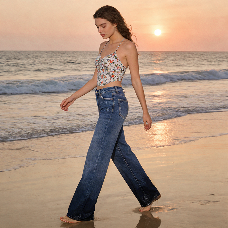 High-Comfort Straight Leg Jeans – Shaping Lift & Natural Stretch 👖