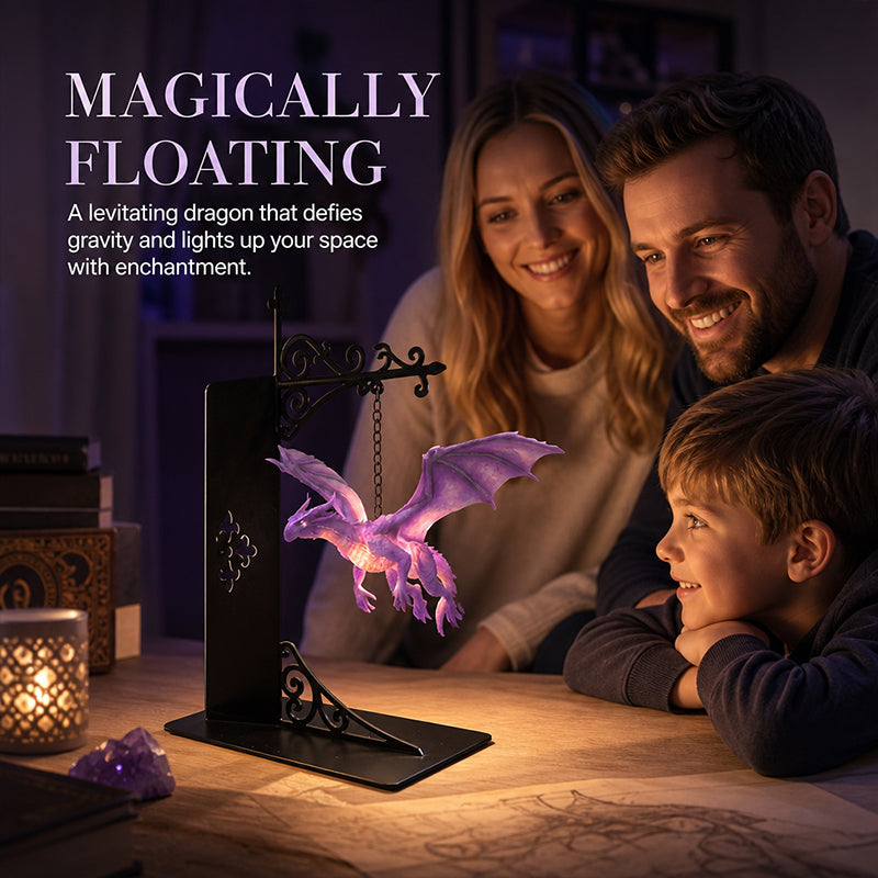 🔮 Bring Your Bookshelf to Life! The Magical Floating Dragon Ambient Lamp 📚